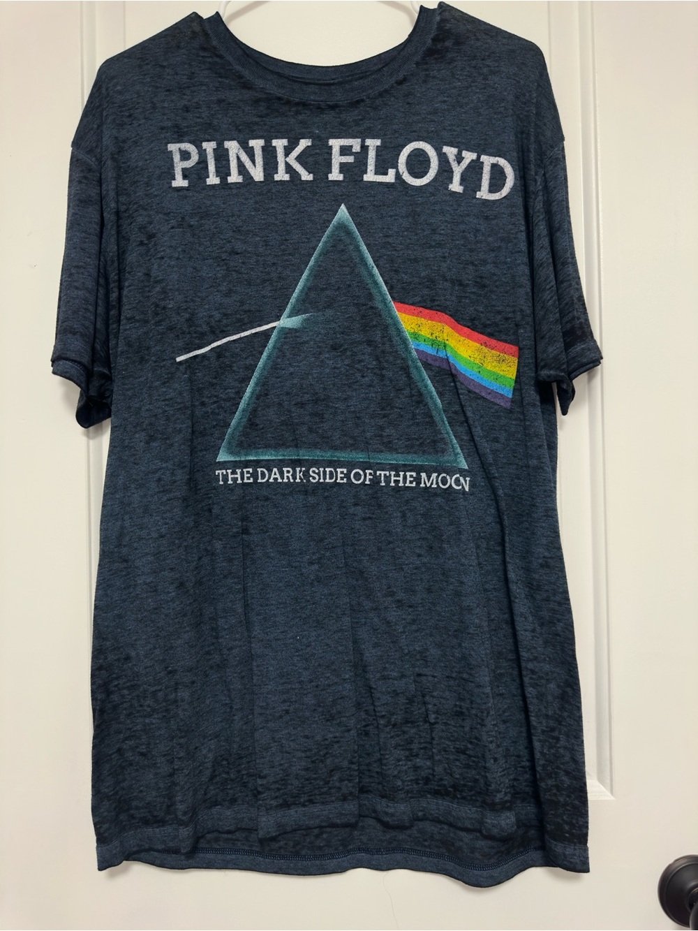 Pink Floyd Navy Graphic Tee with Teal Prism